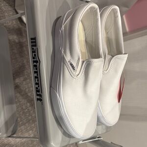 Vans White Slip-On Sneakers